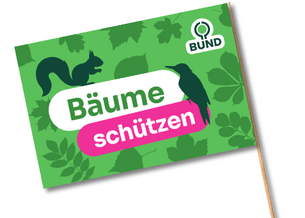 Fahne Bäume schützen