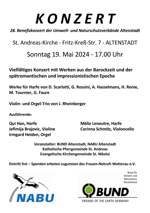 Benefizkonzert-BUND + NABU-Altenstadt